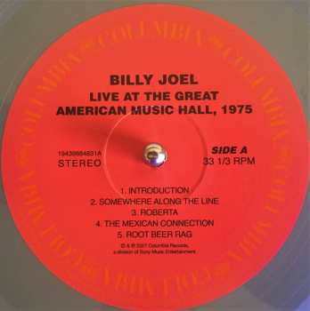 2LP Billy Joel: Live At The Great American Music Hall, 1975 CLR | LTD