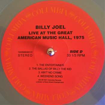 2LP Billy Joel: Live At The Great American Music Hall, 1975 CLR | LTD
