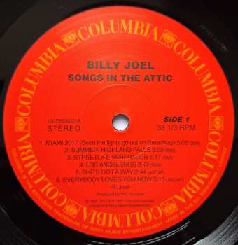 LP Billy Joel: Songs In The Attic
