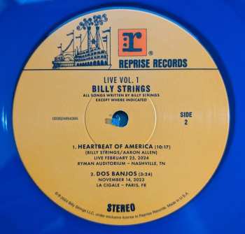 2LP Billy Strings: Live Vol. 1 CLR | LTD