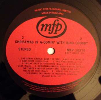 LP Bing Crosby: Christmas Is A-Comin' With Bing Crosby