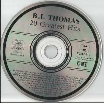 CD B.j. Thomas: 20 Greatest Hits