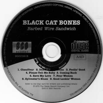 CD Black Cat Bones: Barbed Wire Sandwich