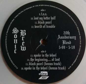 2LP Black Label Society: Sonic Brew (20th Anniversary Blend 5.99-5.19) CLR