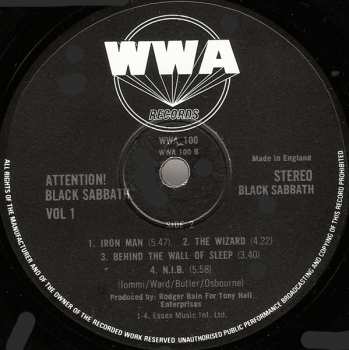 LP Black Sabbath: Attention! Black Sabbath Volume One