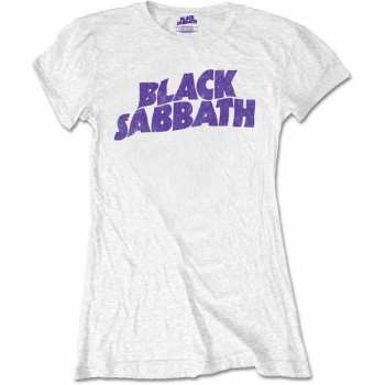 Merch Black Sabbath: Dames T-shirt Wavy Logo Black Sabbath Vintage 
