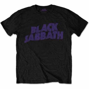 Merch Black Sabbath: T-shirt Wavy Logo Black Sabbath Vintage