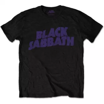 T-shirt Wavy Logo Black Sabbath Vintage 