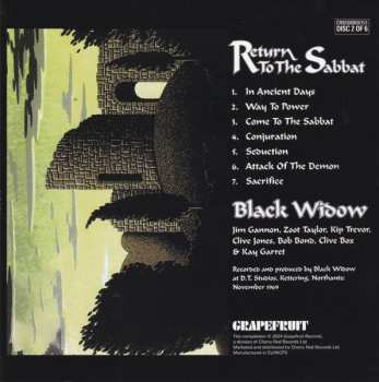 6CD/Doos Black Widow: Sabbat Days (The Complete Anthology 1969-1972)