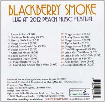 CD Blackberry Smoke: Live At 2012 Peach Music Festival