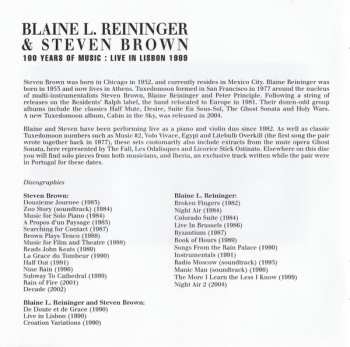 CD Blaine L. Reininger: 100 Years Of Music: Live In Lisbon 1989