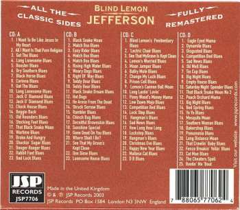 4CD/Doos Blind Lemon Jefferson: The Complete 94 Classic Sides Remastered