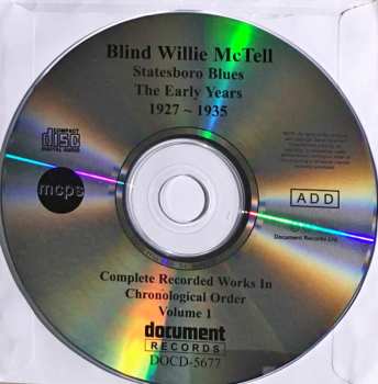 3CD Blind Willie McTell: Statesboro Blues - The Early Years 1927 - 1935