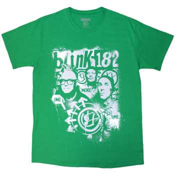 Merch Blink-182: Blink-182 Unisex T-shirt: One More Time Spray Paint (green) (small) S