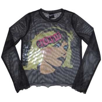 Merch Blondie: Blondie Ladies Long Sleeve T-shirt: Punk Poster (mesh) (x-small) XS