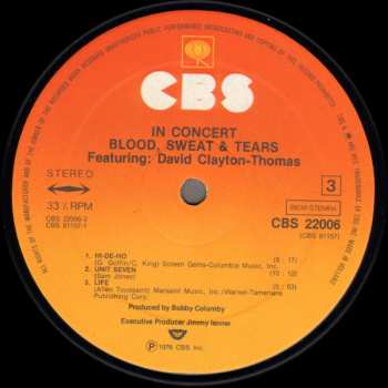 2LP Blood, Sweat And Tears: In Concert