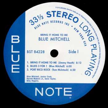 LP Blue Mitchell: Bring It Home To Me