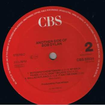 LP Bob Dylan: Another Side Of Bob Dylan
