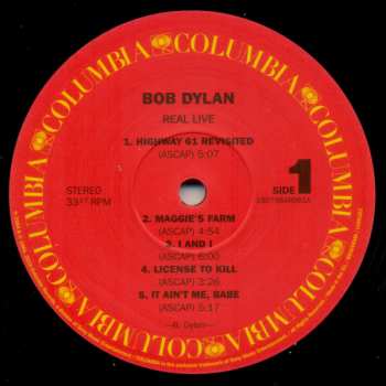 LP Bob Dylan: Real Live
