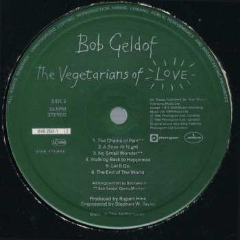 LP Bob Geldof: The Vegetarians Of Love