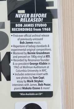 LP Bob James: Once Upon A Time: The Lost 1965 New York Studio Sessions LTD | NUM