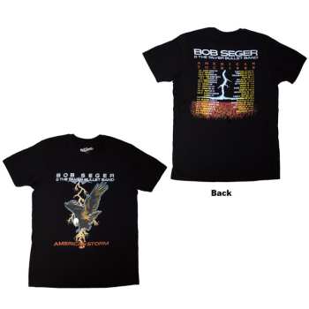 Merch Bob Seger And The Silver Bullet Band: Bob Seger & The Silver Bullet Band Unisex T-shirt: Tour '86 (black) (back Print) (small) S