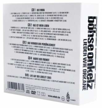 4CD/DVD/Doos Böhse Onkelz: Lieder Wie Orkane