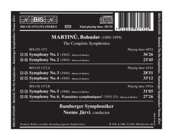 3CD Bohuslav Martinů: The Symphonies