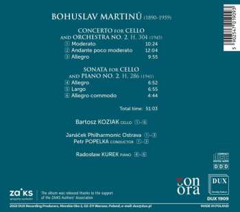 CD Bohuslav Martinů: Cello Concerto No. 2; Sonata For Cello And Piano No. 2