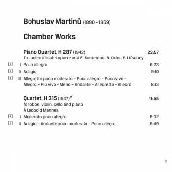 CD Bohuslav Martinů: Chamber Works