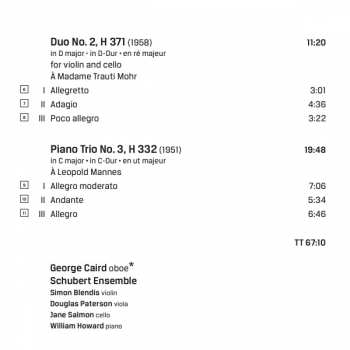 CD Bohuslav Martinů: Chamber Works