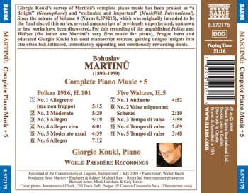 CD Bohuslav Martinů: Polkas 1916 • Five Waltzes