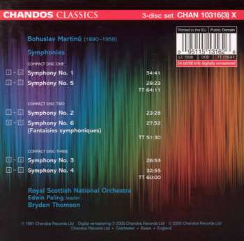 3CD/Doos Bohuslav Martinů: Symphonies