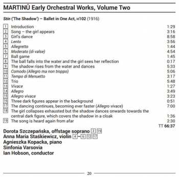 CD Bohuslav Martinů: Early Orchestral Works, Volume Two