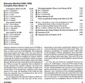CD Bohuslav Martinů: Esquisses • Jeux • Lyric Pieces