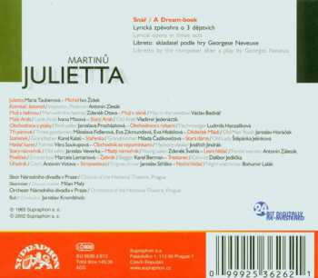 2CD/Doos Bohuslav Martinů: Julietta (Opera In 3 Acts)