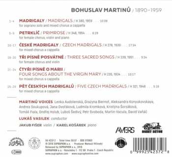 CD Bohuslav Martinů: Madrigals