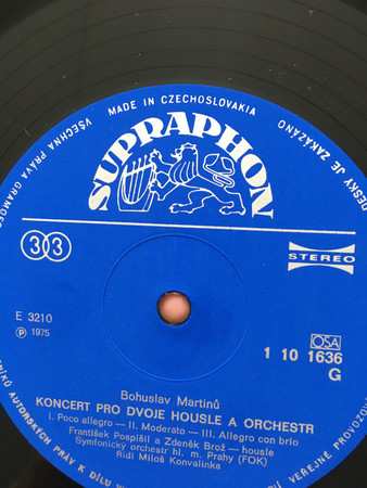 Album Bohuslav Martinů: Rapsódie pro violu / Koncert prodvojehousle