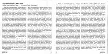 CD Bohuslav Martinů: String Quartets Nos. 1 And 2 • Tři Jezdci