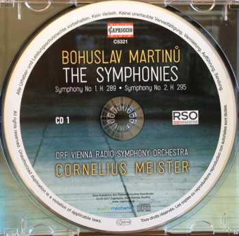3CD Bohuslav Martinů: The Symphonies
