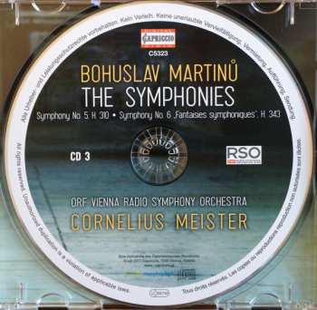 3CD Bohuslav Martinů: The Symphonies