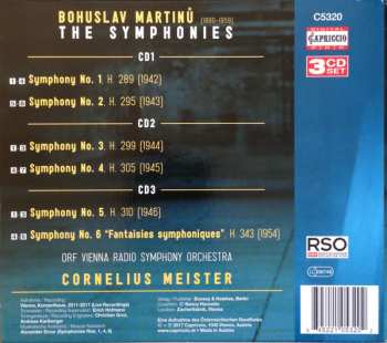 3CD Bohuslav Martinů: The Symphonies