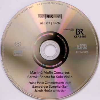 SACD Bohuslav Martinů: Violin Concertos 1 & 2 / Sonata For Solo Violin