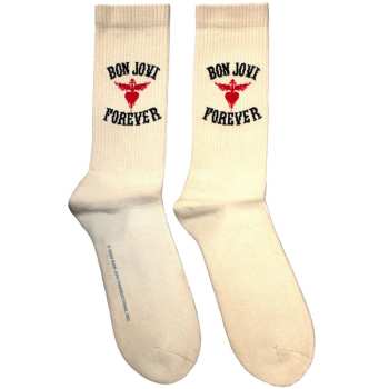 Merch Bon Jovi: Bon Jovi Unisex Terry Socks: Forever (natural) (uk Size 7 - 11) 42 - 47
