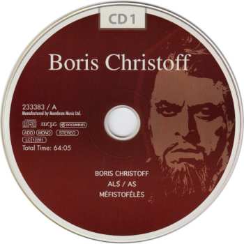 10CD/Doos Boris Christoff: Teufel, Mönch And Zar