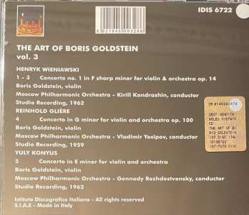CD Henryk Wieniawski: The Art Of Boris Goldstein Vol.3