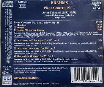 CD Johannes Brahms: Piano Concerto No.1, Intermezzos In E Flat And A Minor, Rhapsody In G Minor