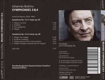 CD Johannes Brahms: Symphonies 3 & 4