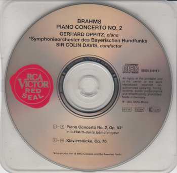 CD Johannes Brahms: Piano Concerto No.2