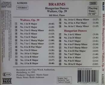 CD Johannes Brahms: Hungarian Dances, Waltzes, Op. 39
